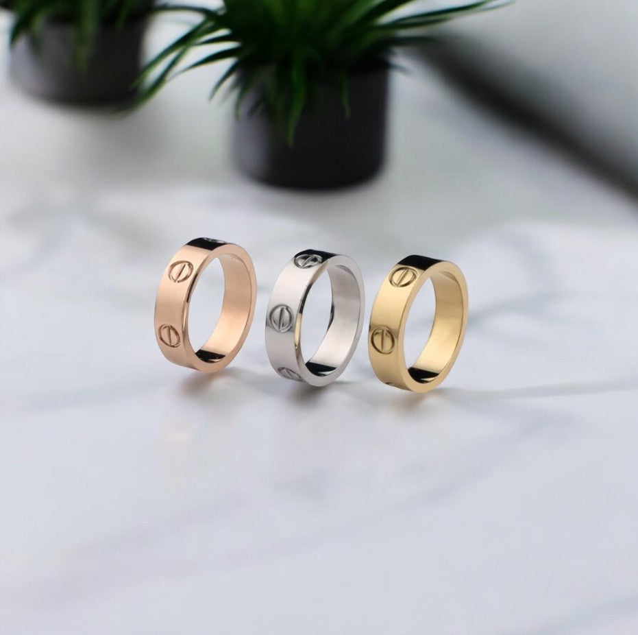 18K Gold Plated Screwdriver Ring - Fashionable 18K Gold Plated