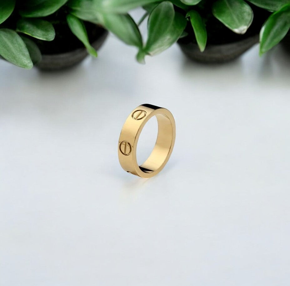 18K Gold Plated Screwdriver Ring - Fashionable 18K Gold Plated
