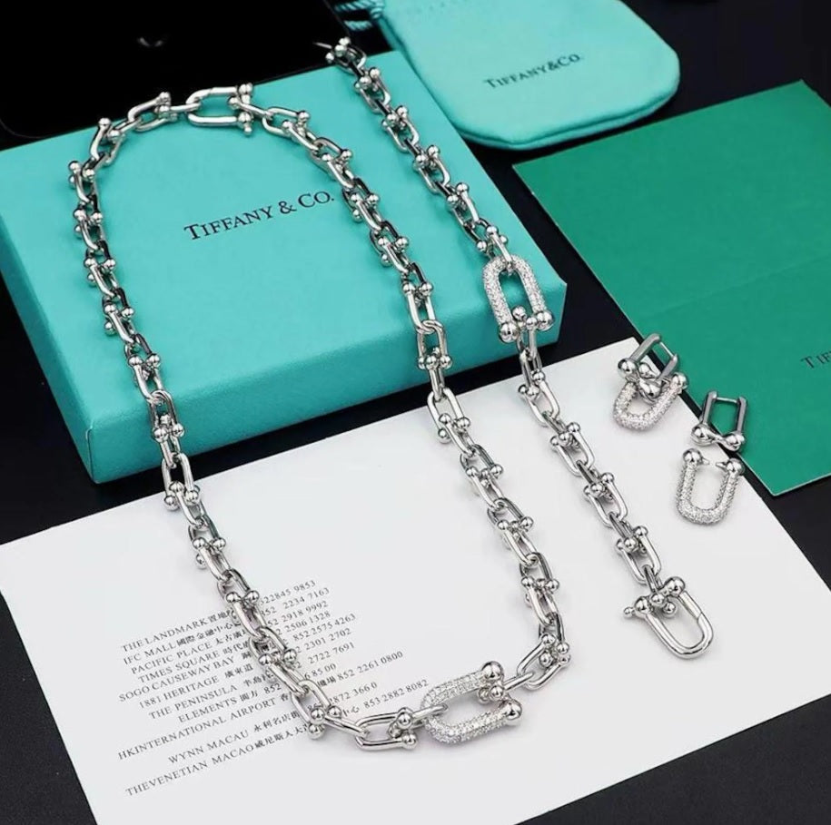 Hardwear-Style Chain Jewelry – Necklace, Bracelet & Earrings