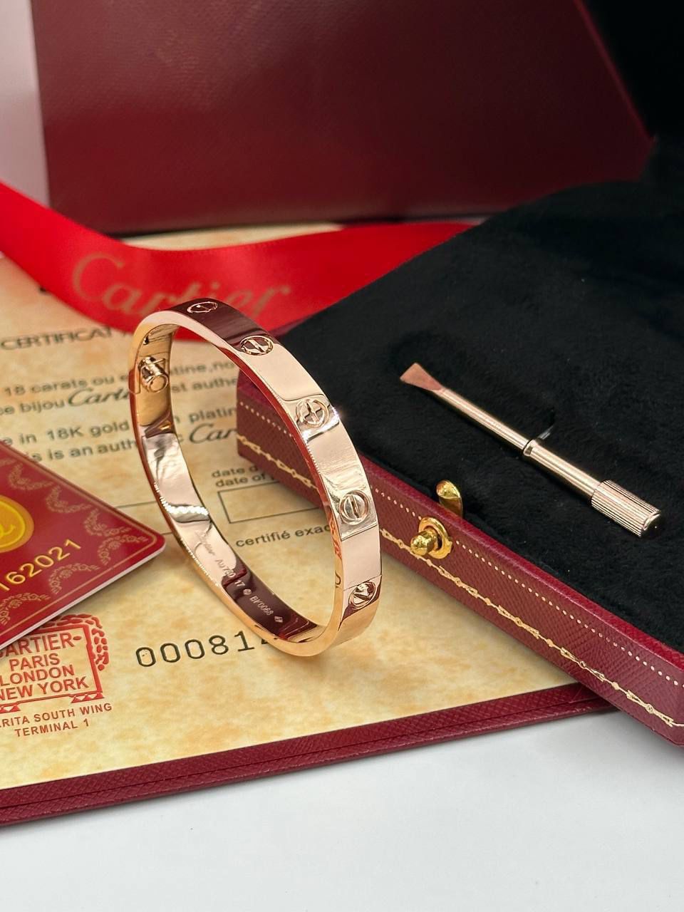 Love-Style Screw Bracelet – 18K Gold Plated Stainless Steel