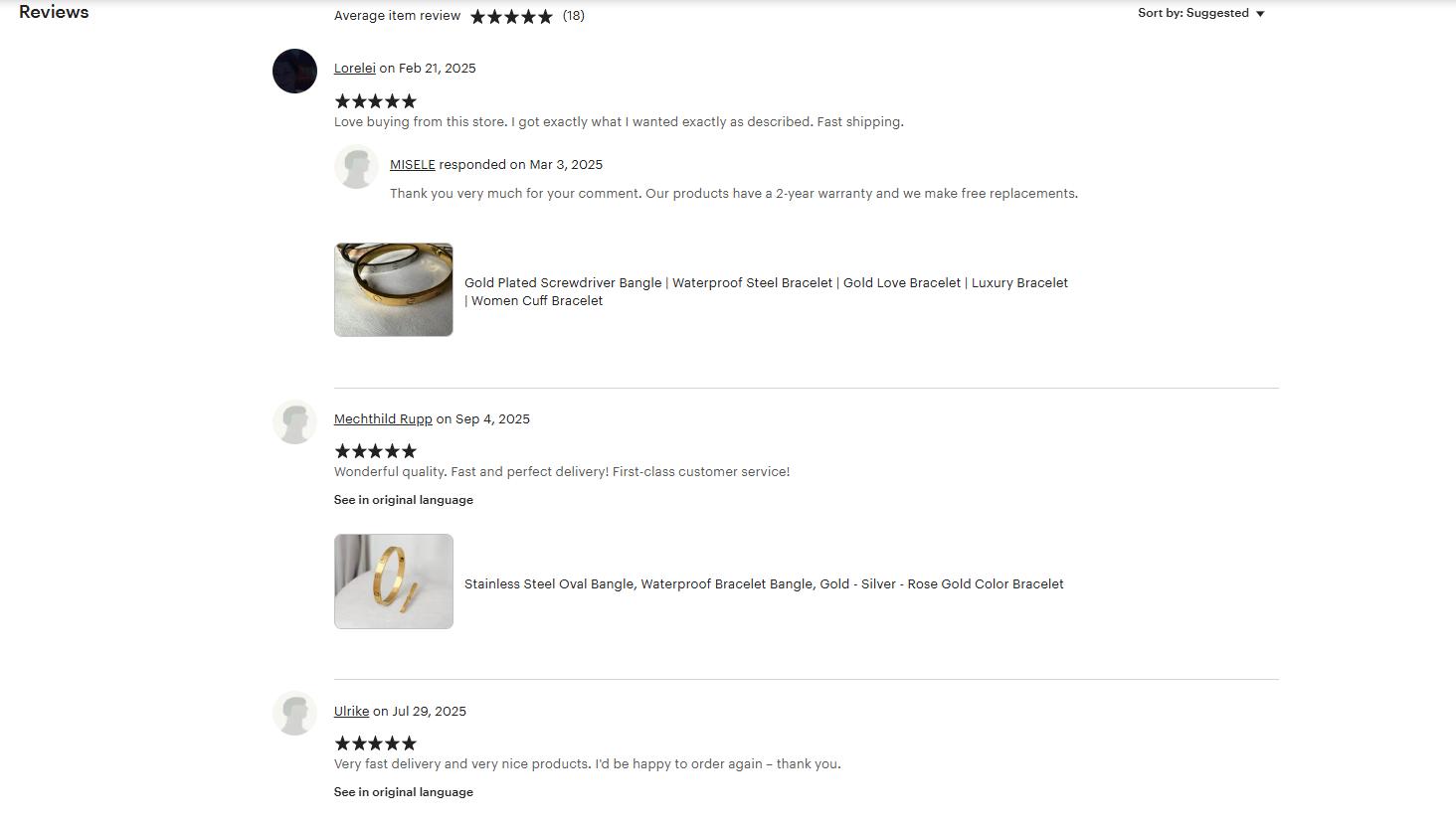 Love-Style Screw Bracelet – 18K Gold Plated Stainless Steel